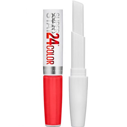 Labial Maybelline Super Stay 24 hs Super Impact 205 - Steady Red-Y - Imagen 3
