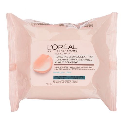 Toallitas demaquillantes L'Oréal  Rosa & Loto
