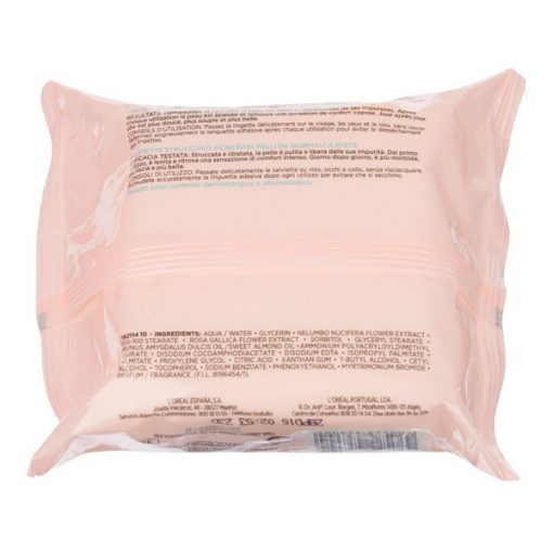 Toallitas demaquillantes L'Oréal  Rosa & Loto - Imagen 2