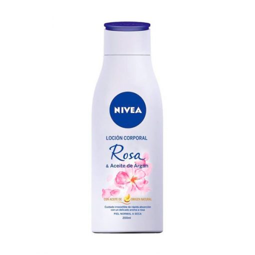 Loción corporal Nivea  Rosa & Aceite de Argan