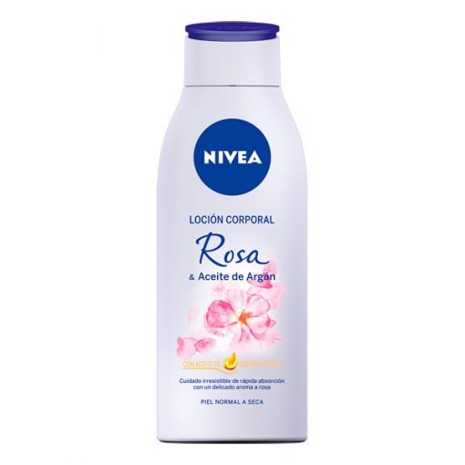 Loción corporal Nivea  Rosa & Aceite de Argan