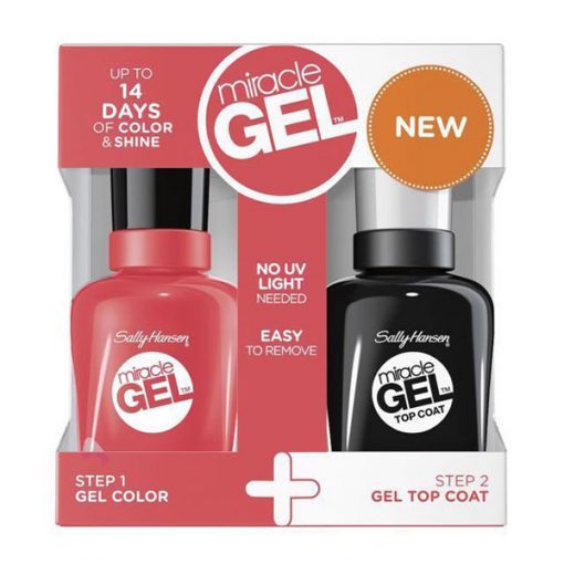 Esmalte Sally Hansen Miracle Gel 131 - Coral Carnival + Top Coat