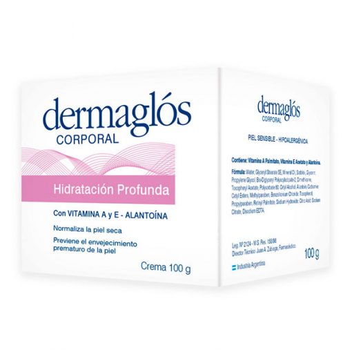 Crema corporal Dermaglós  Hidratación Profunda X 100 Gr