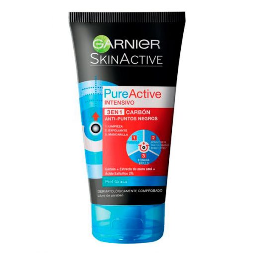 Limpiador Garnier Skin Active Pure Active Carbón