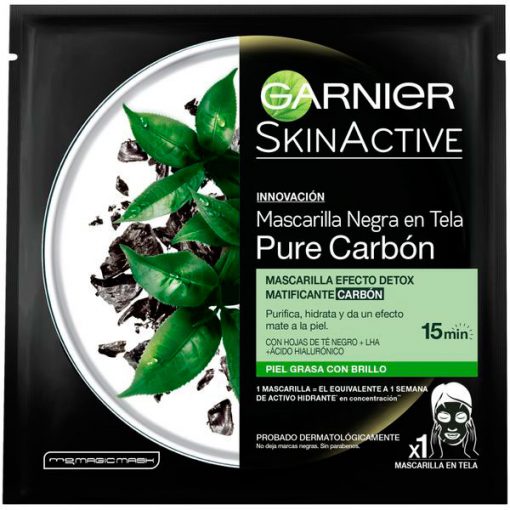 Mascarilla Garnier Skin Active Pure Carbón