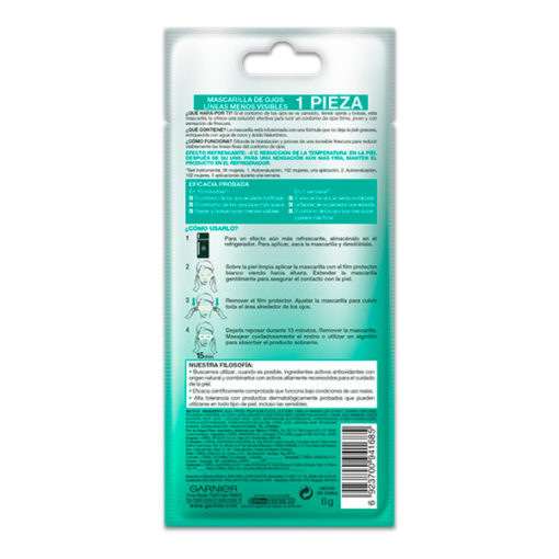 Mascarilla para ojos Garnier Skin Active Hidra Bomb Agua de Coco - Imagen 2