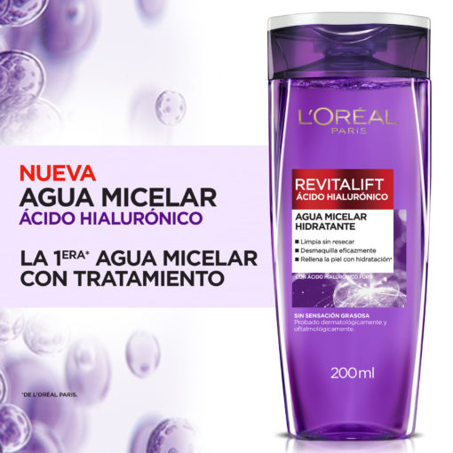 Agua Micelar L´oreal Paris Revitalift Acido Hialuronico - Imagen 3