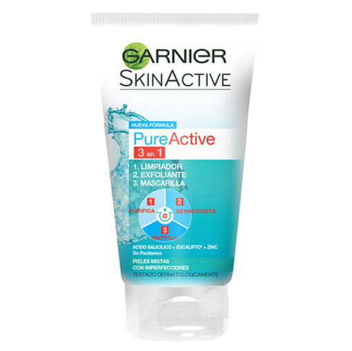 Gel de limpieza Garnier  Pure Active 3 en 1