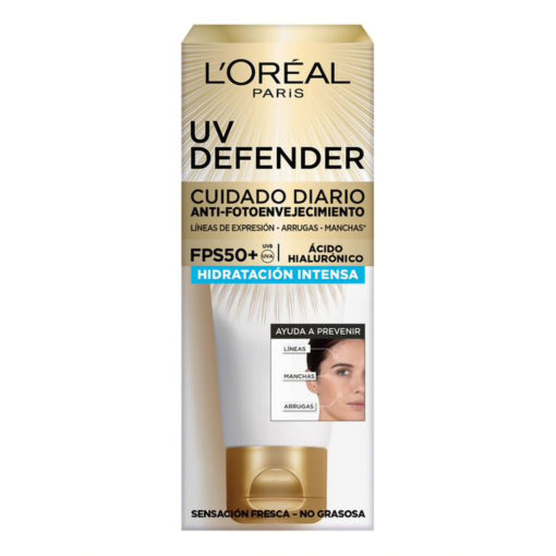 Protector Solar L'Oréal Paris UV Defender FPS50+ Hidratación Intensa - Imagen 3