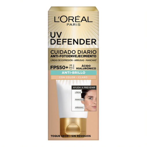 Protector Solar L'Oréal Paris UV Defender FPS50+ Anti-Brillo Light - Imagen 2