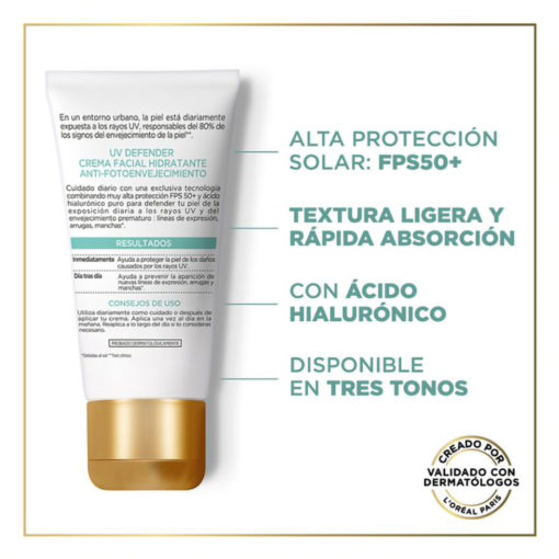 Protector Solar L'Oréal Paris UV Defender FPS50+ Anti-Brillo Light - Imagen 3