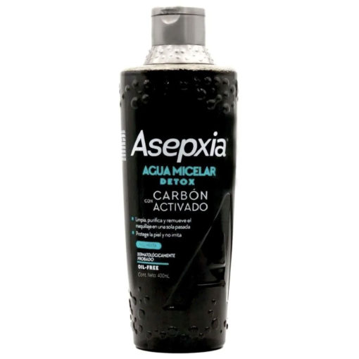 Agua Micelar Asepxia Detox Carbón Activado