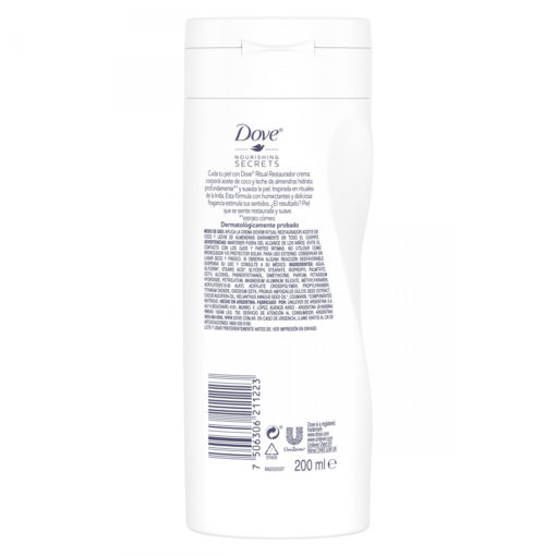 Crema corporal Dove Nourishing Secrets Ritual Restaurador - Imagen 2