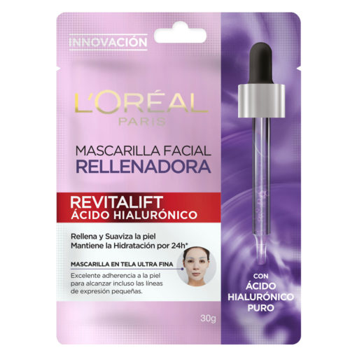 Mascarilla en tela L'Oreal París Revitalif Ácido Hialurónico