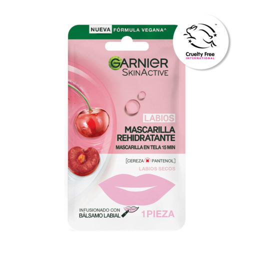 Mascarilla para labios hidratante Garnier Skin Active Cereza