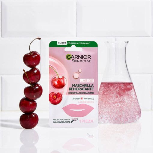 Mascarilla para labios hidratante Garnier Skin Active Cereza - Imagen 5