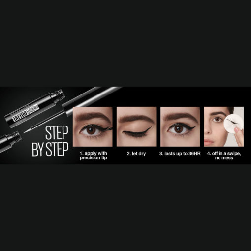 Delineador liquido Maybelline Tatto Liner Negro - Imagen 2