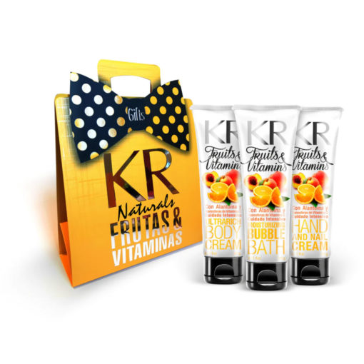 Pack Trío Espuma de Baño + Crema Corporal + Crema para Manos Karina Rabolini Fruits & Vitamins Cuidado Intensivo