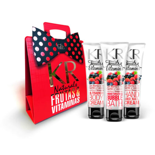 Pack Trío Espuma de Baño + Crema Corporal + Crema para Manos Karina Rabolini Fruits & Vitamins Nutritiva y Relajante