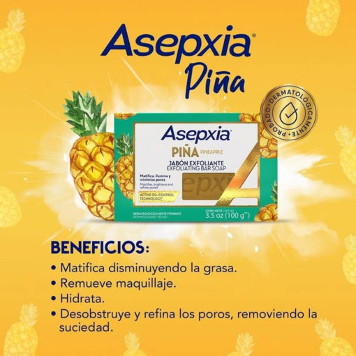 Jabón Exfoliante Asepxia  Piña - Imagen 4