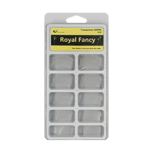 Uñas Postizas Tips Royal Fancy Medianas Transparentes