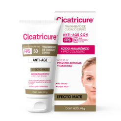 Crema Facial Cicatricure Anti Age Efecto Mate FPS 50