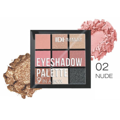 Paleta de Sombras Idi Makeup 9 in a Box 02 Nude - Imagen 2