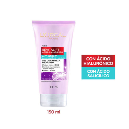 Gel de Limpeza Profunda Loreal Revitalift Ácido Hialurónico - Imagen 2