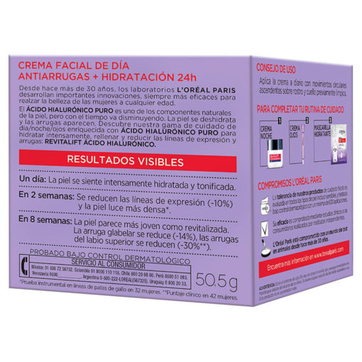 Gel Crema Facial L'Oreal París Revitalift Ácido Hialurónico - Imagen 2
