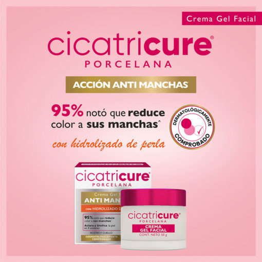 Crema Gel Facial Cicatricure  Porcelana Anti Manchas - Imagen 2