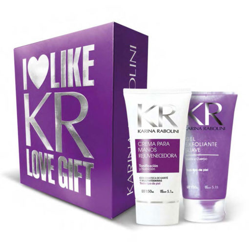 Set Crema Manos + Gel Exfoliante Karina Rabolini Love Duo Violet