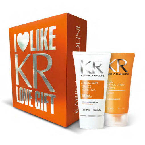 Set Crema Manos + Gel Exfoliante Karina Rabolini Love Duo Orange