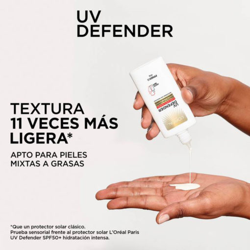 Protector Solar Facial L'Oreal París UV Defender FPS 50+ - Imagen 5